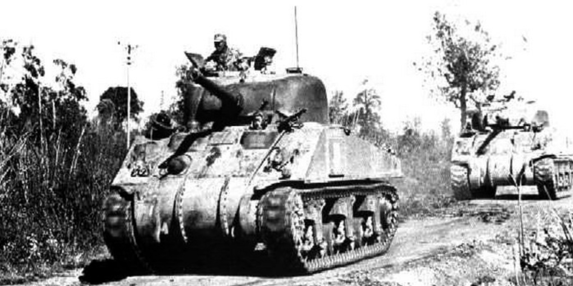 M4A4 Sherman tank, part of the Provisional Tank Group in Burma. 